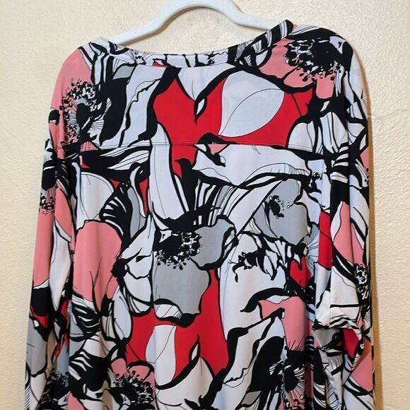 Dana BUCHMAN Paisley Boho 70s Top Button down long sleeve size 3X - Picture 7 of 16